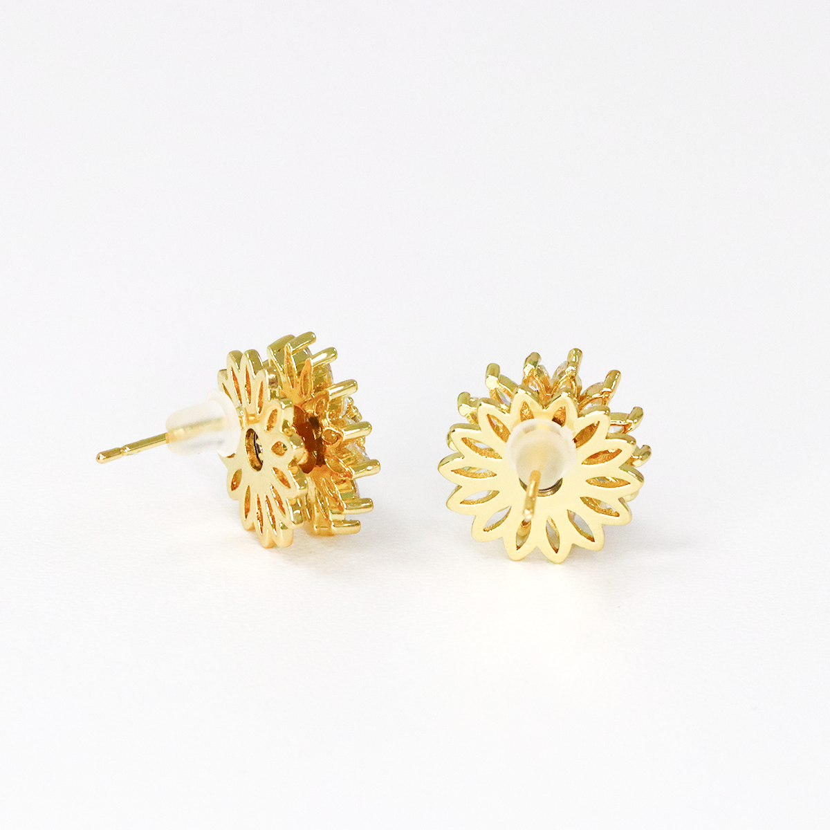 Aretes de Girasol Giratorio - Acero Inoxidable