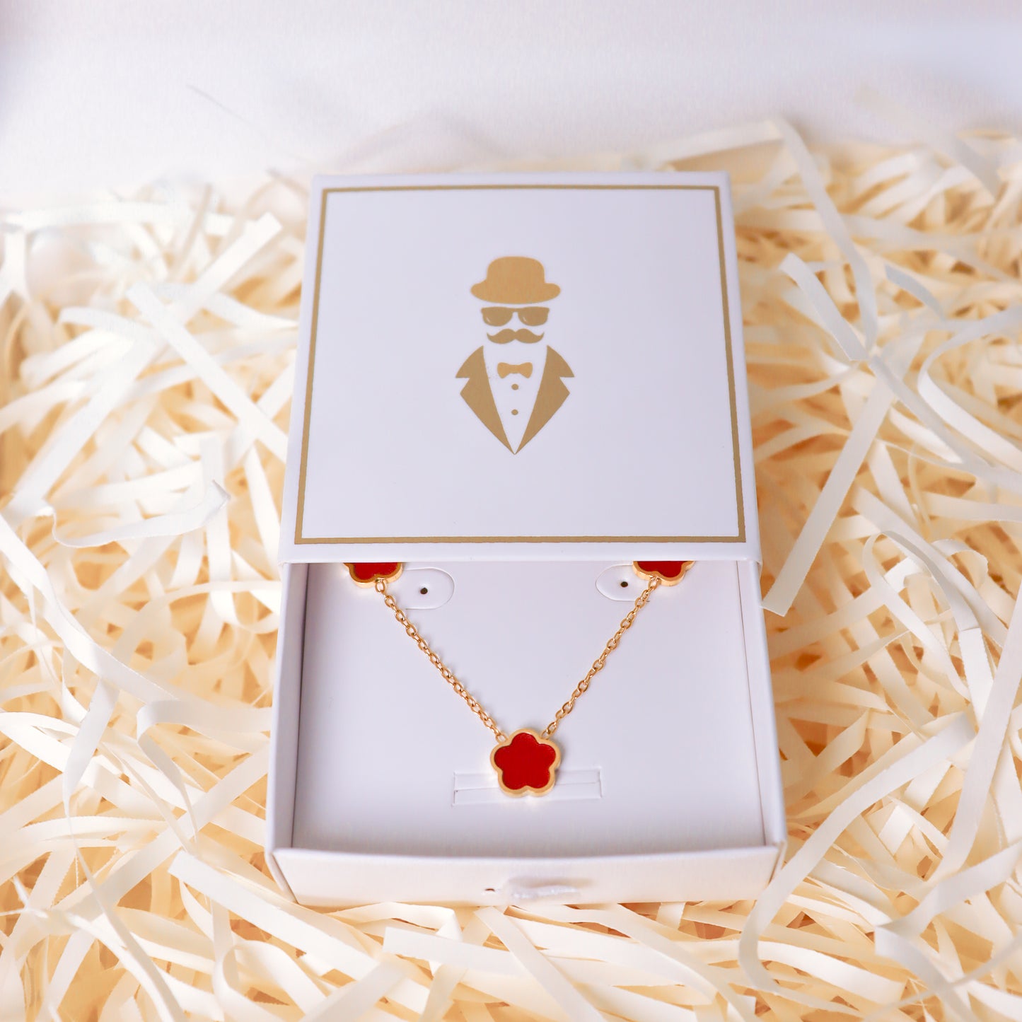 Set Trebol - Rojo - Acero Inoxidable