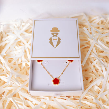 Set Trebol - Rojo - Acero Inoxidable