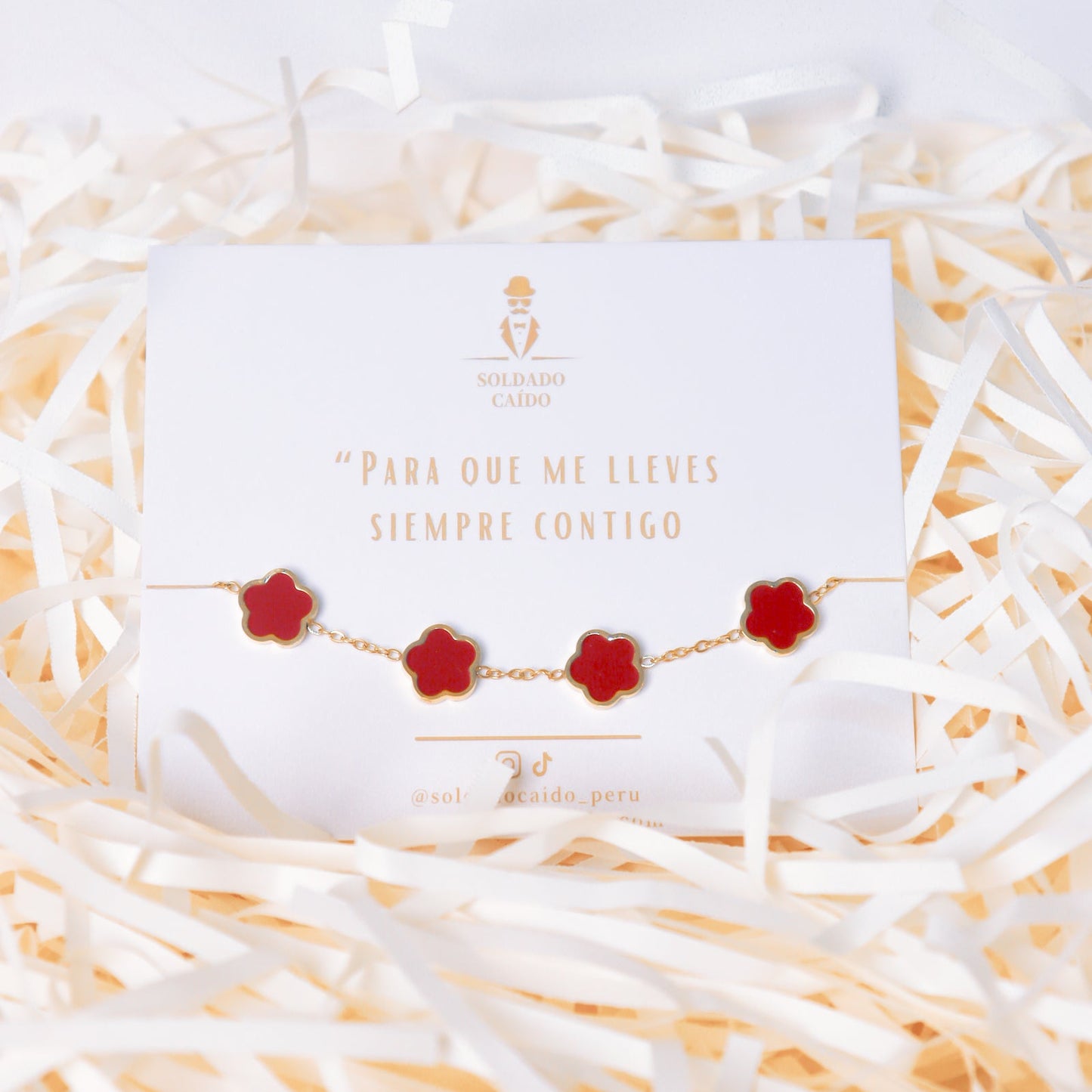 Set Trebol - Rojo - Acero Inoxidable
