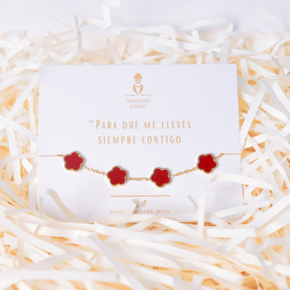 Set Trebol - Rojo - Acero Inoxidable