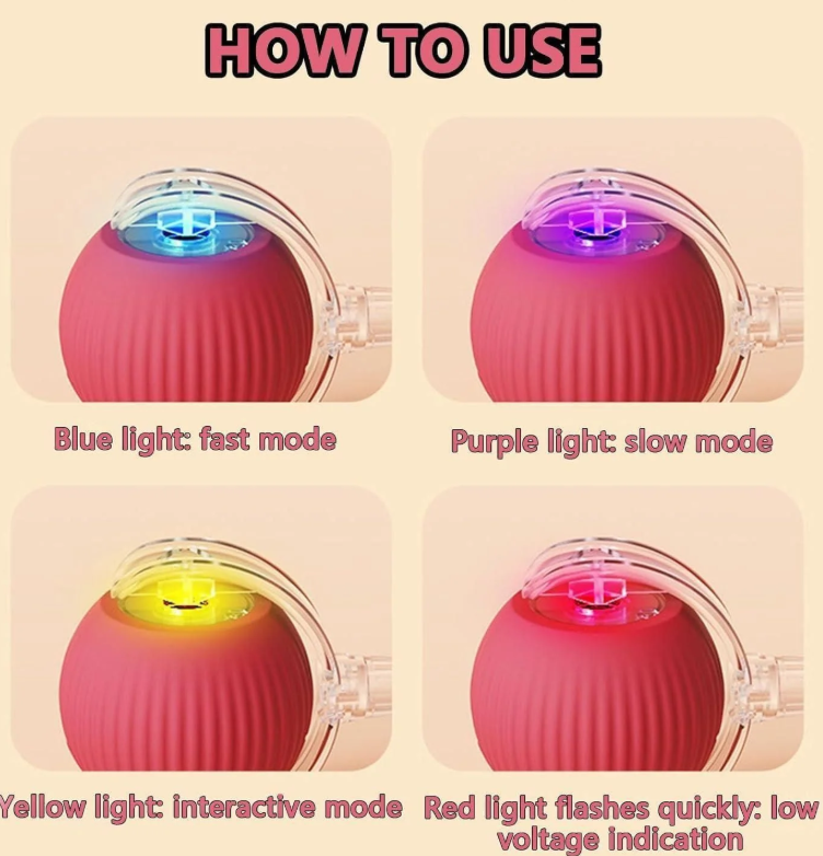 Pelota Smart Interactiva Perros y Gatos Recargable