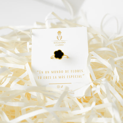 Set Trebol Premium - Acero bañado en Oro